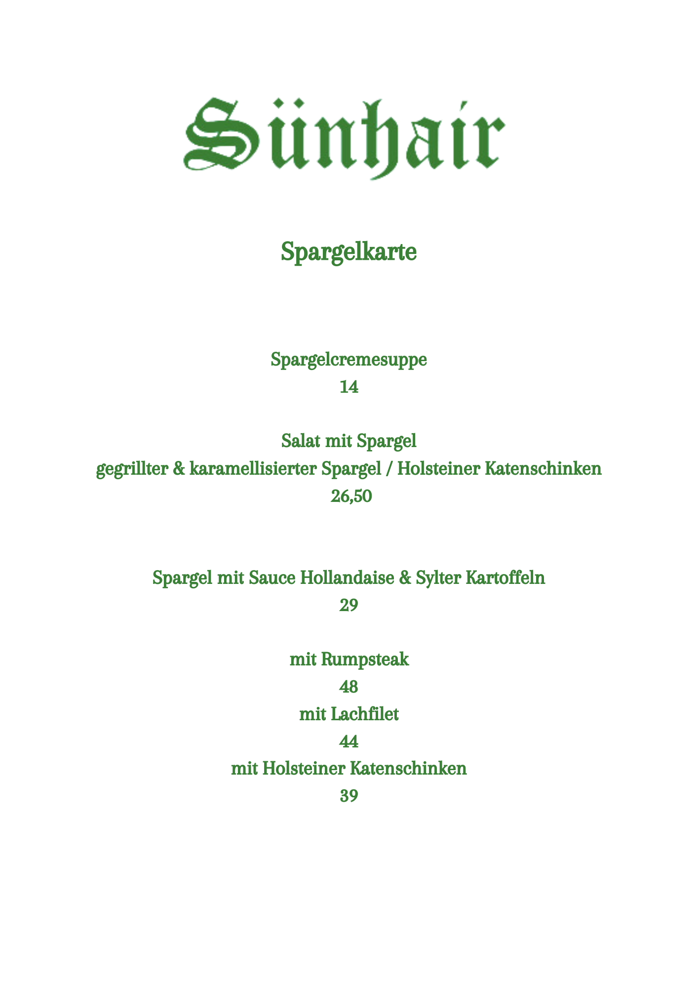 Spargelkarte